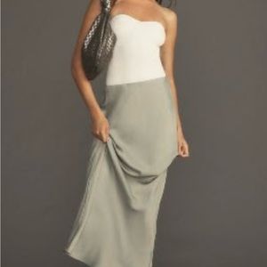 Light green maxi slip skirt - size M